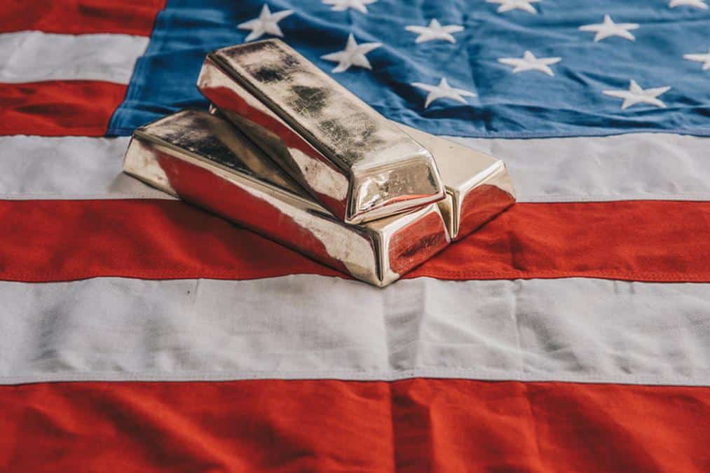 gold bars on an american flag - Image of Cryptocurrency Investing, "Comprehensive Crypto Investing f